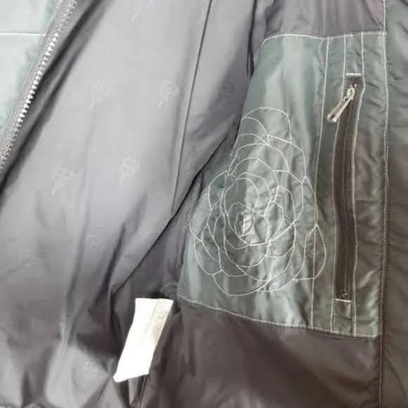 Women's Insulated Jacket, Puffer Floral Embroidery - Picture 4 of 6